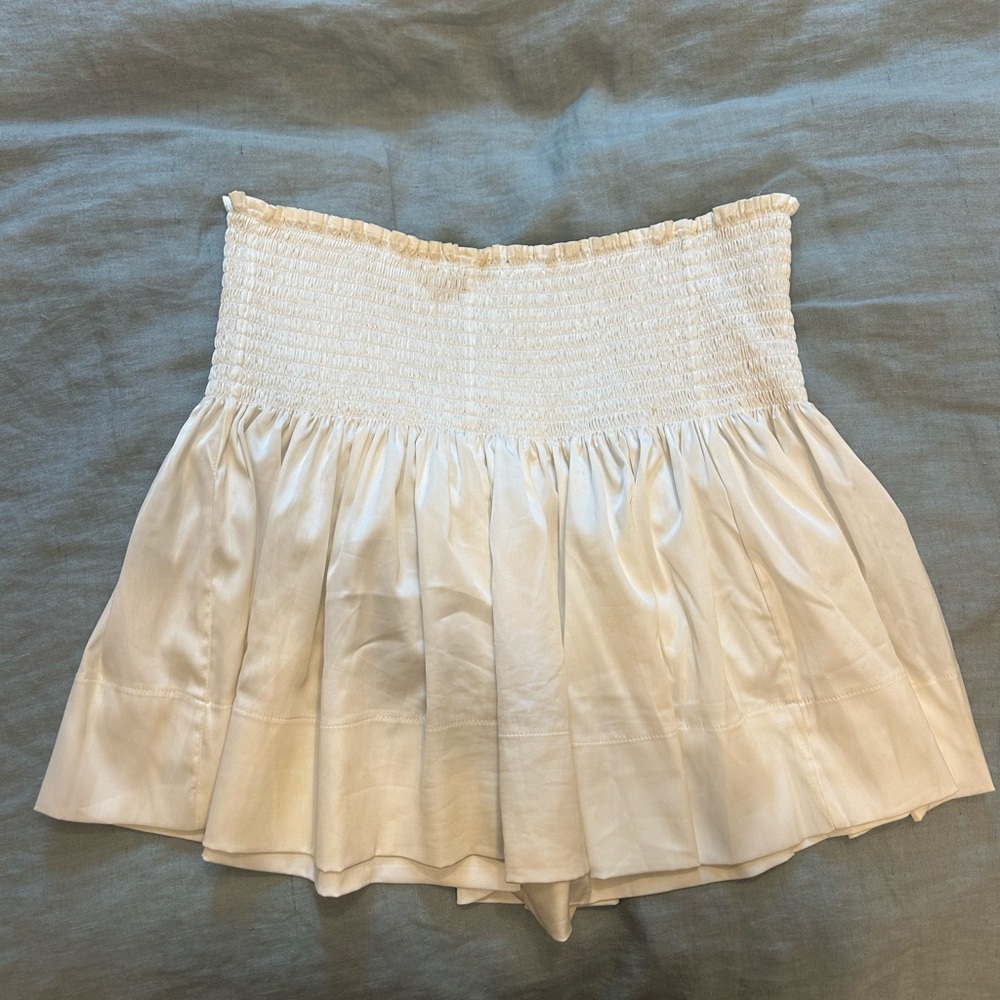 Natural Life Smocked Waist White Women's Skort